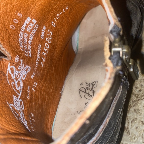 Dan Post Distressed Leather Ankle Boots style465 size7.5 rodeo/western wear - Picture 4 of 9